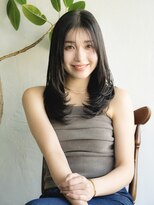 オーロ 塚口店(ORO)&nbsp;小顔くびれレイヤーカット×艶感ブラック