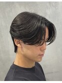 曲がる縮毛矯正で作るセンターパート