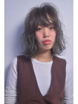 イマジン 川越(IMAGINE) 【IMAGINE】透明感のあるグレーアッシュの切りっぱなしボブ