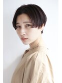 チェリーレッド×センターパートショート