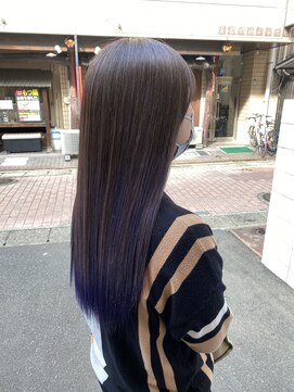 バブー バイ ビューティービースト アカデミー 福岡店(ba-boo) バイオレットグラデーション×ロング