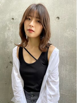 イオエ(ioe) 黒髪/ボブルフ/ネビージュ/小顔/ワンレン/髪質改善/グレージュ