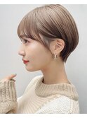 20代30代40代大人こなれショートヘア×ベージュカラーc