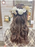 【BelleCoupes】ハーフアップ 着物ヘア ロングヘアアレンジ