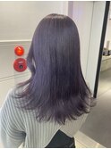 ダブルカラーラベンダーグレージュカラーケアブリーチハイトーン