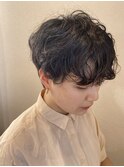 ショート+デザインパーマ