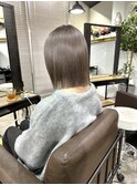 切りっぱなしボブ エアリーロング 美髪 ピンクブラウン