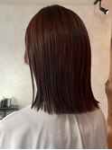 ピンクブラウン 艶髪 髪質改善 韓国風 顔まわり 顔周り