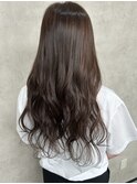 ショコラグレージュカラー/ハイライトカラー/ロングヘア