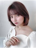 30代前下がりレイヤーボブで絶壁解消小頭効果のひし形シルエット