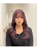 ◎韓国ヘアー顔周りレイヤーおくれ毛ミディアム前髪新潟長岡宮関