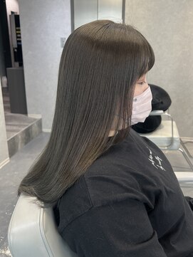 リラス 博多(rilas) オリーブグレージュ　オリーブカラー　透明感カラー　グレージュ