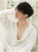 刈り上げマッシュ　ナチュラルパーマ　ニュアンス　MOMO