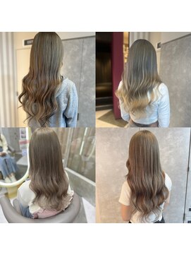 ガルボヘアー 心斎橋店(garbohair) プルエクステ/ケアブリーチ/グレージュ/心斎橋エクステ