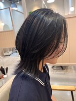 シダ(sida)&nbsp;ボブレイヤー　ウルフ　裾カラーブルー