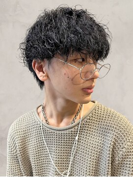 リベルテ 京橋(Liberte) 学生向け◎波巻きスパイラルマッシュパーマ束感10代20代モテ髪