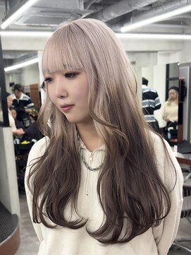 ニコ トウキョウ 渋谷(nico TOKYO) ダブルカラーミルクティーベージュピンクブラウンロングレイヤー