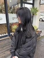 ヘアーサロン グラブ(hair Salon grab)&nbsp;ブルーブラック×ブルーハイライト
