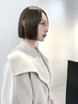 ヴィヴィー 福岡天神店(VIVIE)&nbsp;縮毛矯正で叶うラインが綺麗なタッセルボブ/オリーブグレージュ/