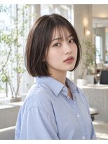 チャチャブラン アミー(cha-cha Blanc Amie)&nbsp;シースルーバング×さらっと暗髪ボブ