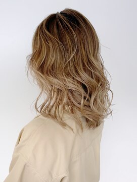 アイティー バイ アルバム 中野店(IT by ALBUM) ロングバレイヤージュ_ショコラベージュボブルフ_ba350322