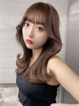 ロンドローズ 名古屋(Lond damaskRose) チョコレート 切りっぱなし イヤリングカラー 韓国ヘア 顔周り