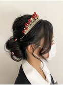 文化祭ヘアセット