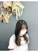 イヤリングカラー/ミルクティー/韓国風
