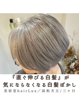 ルクス(Lux) 【hairLux石原霞】東区天王町『白髪ぼかし』直ぐ伸びる白髪