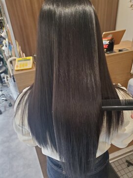 ハートライン(hair bridal Heart Line) 酸性ストレート+メテオカラー