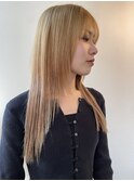 ミルクティーカラー/韓国/髪質改善/レイヤーカット