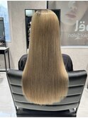 ニュアンスカラーグレーベージュレイヤーカットオリーブベージュ