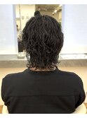 波巻きウルフスパイラルパーマミディアム
