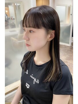 パルファン ヘアアンドスパ(PARFUM HAIR&SPA) オリーブブラウン×インナーカラー×ブリーチ
