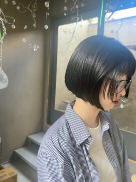 雨と ぱつボブ