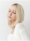 20代30代ミディアム顔周りレイヤーカット髪質改善トリートメント