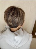 大人ショートハイライトスタイル　30代40代50代60代
