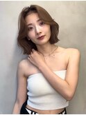 前髪顔まわりボブレイヤーボブ顔まわり縮毛矯正ヤマモトケント
