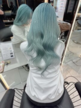 ラピス 渋谷本店(Lapis) 水色カラー/髪質改善/縮毛矯正/ヘアセット/ダブルカラー