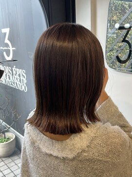 トロワエピ 表参道(Trois epis) グレージュブラウン/髪質改善カラー