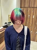 アッシュ 池上店(Ash) フェイスレイヤー×高彩度デザインカラー