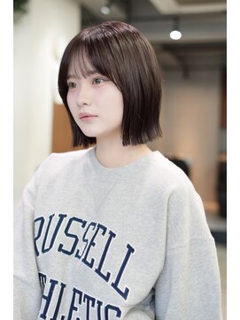 タッセルボブ×ラベンダーグレージュ　○堀越太真樹