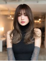 ダル 渋谷/表参道(DAL.)&nbsp;顔周りカットハッシュカットダークブラウンワンホンレイヤー韓国