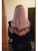 ケアブリーチダブルカラーピンクベージュ髪質改善韓国ヘア岡山
