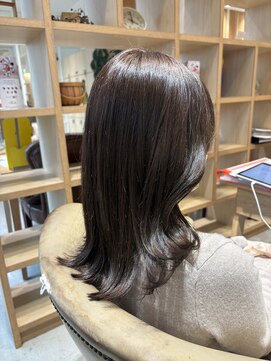 アドラーブル 万代店 (adorable) 20代30代髪質改善カラー透明感オリーブベージュカラー