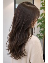 ヘアーエボリューション&nbsp;艶やかショコラブラウンのロングレイヤー