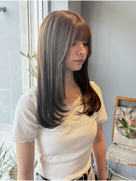 ヘアーループセラデザインワークス(Hair ruup Sela design works) さりげないレイヤースタイル×オリーブベージュ