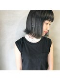 切りっぱなしボブ＆暗くて頂き透けるグレー！！