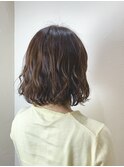 カーリー肩上ボブとアッシュベージュ【キャラ池袋/池袋/大村】*
