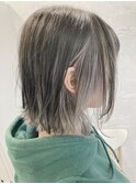 インナーカラー ホワイトカラー デザインカラー 外ハネボブ